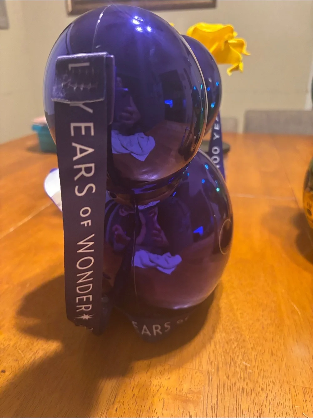 Disney 100Yrs Purple Mickey Head Snack Holder with Strap collectible